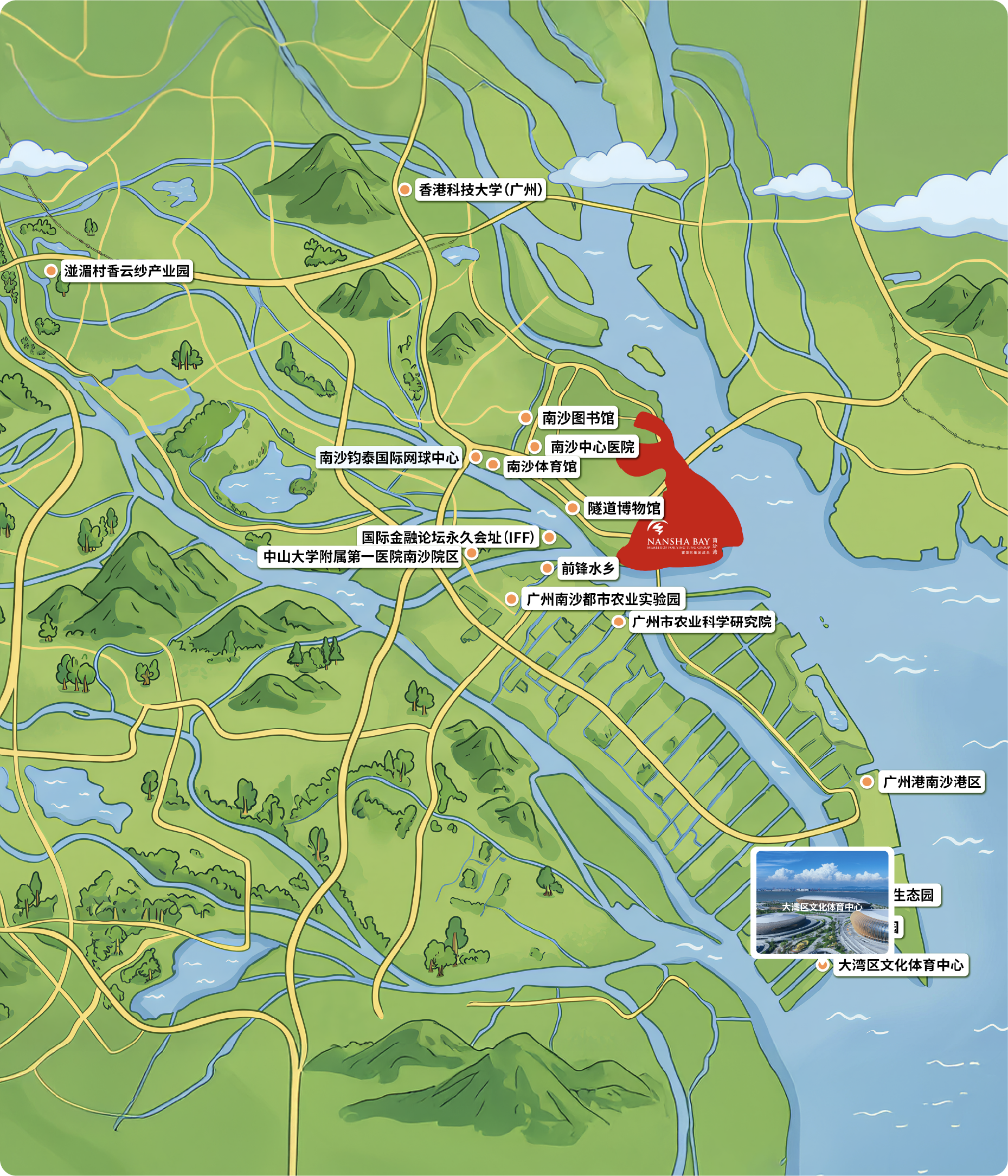 大湾区文化体育中心地图